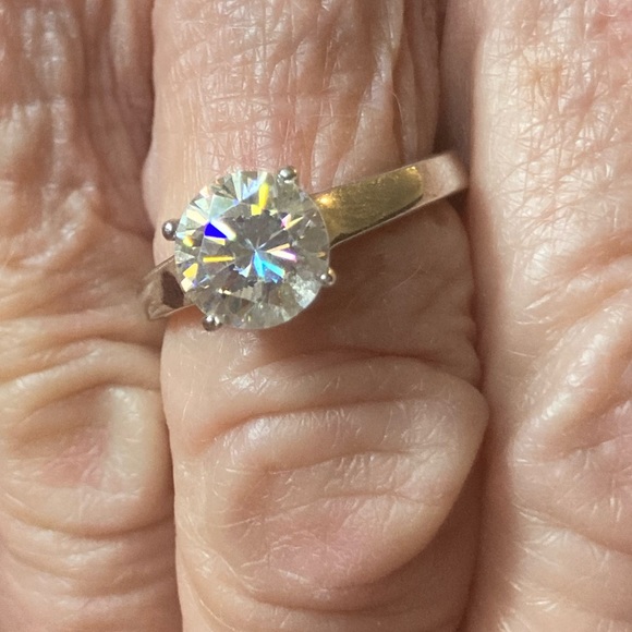 Strontium titanate “fabulite ring solitaire, DEW 1.5 ct - Picture 6 of 8